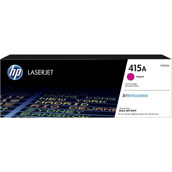 Toner HP Color LaserJet 415A Magenta P/N: W2033A 