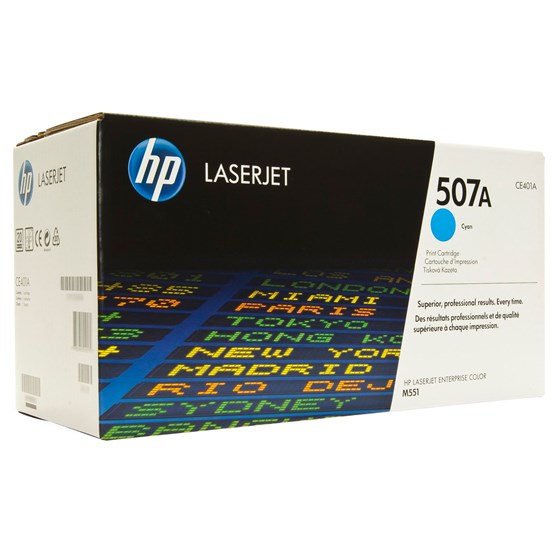 Toner HP Color LaserJet 507A Cyan P/N: CE401A 